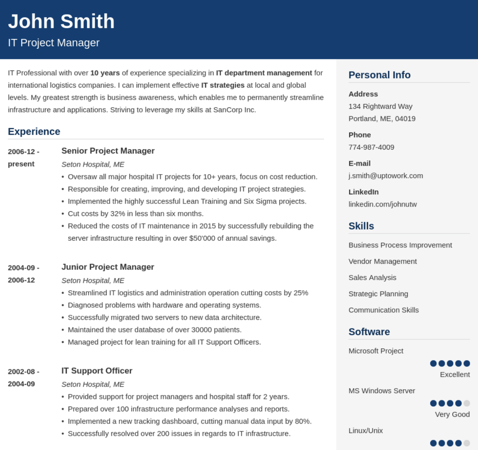 CV Examples