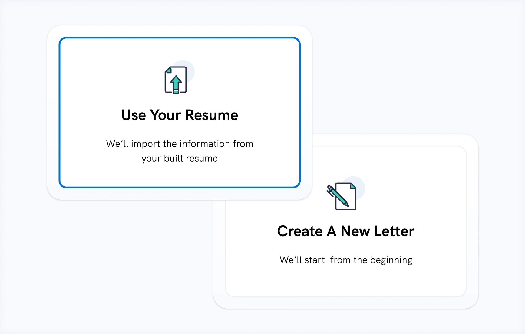 Cover letter maker upload feature