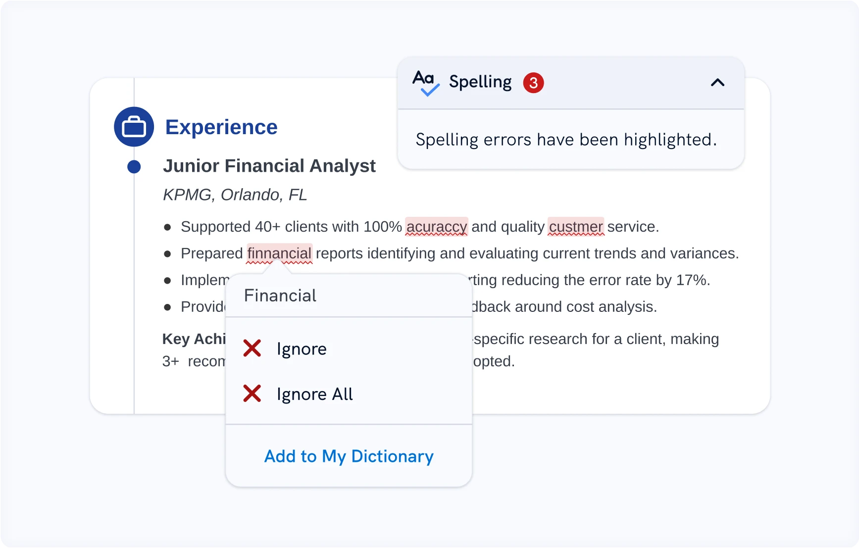 Resume checker in action