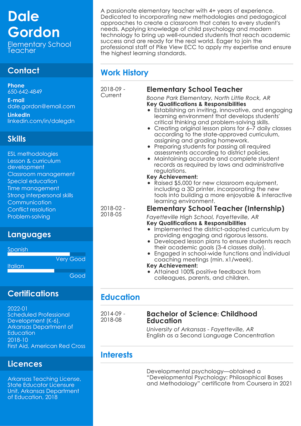 Modern resume template