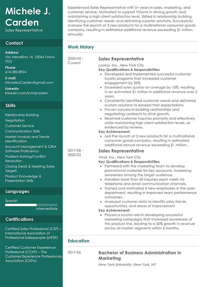 Chronological Resume Templates