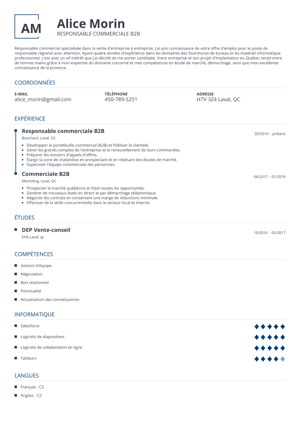 CV template squares