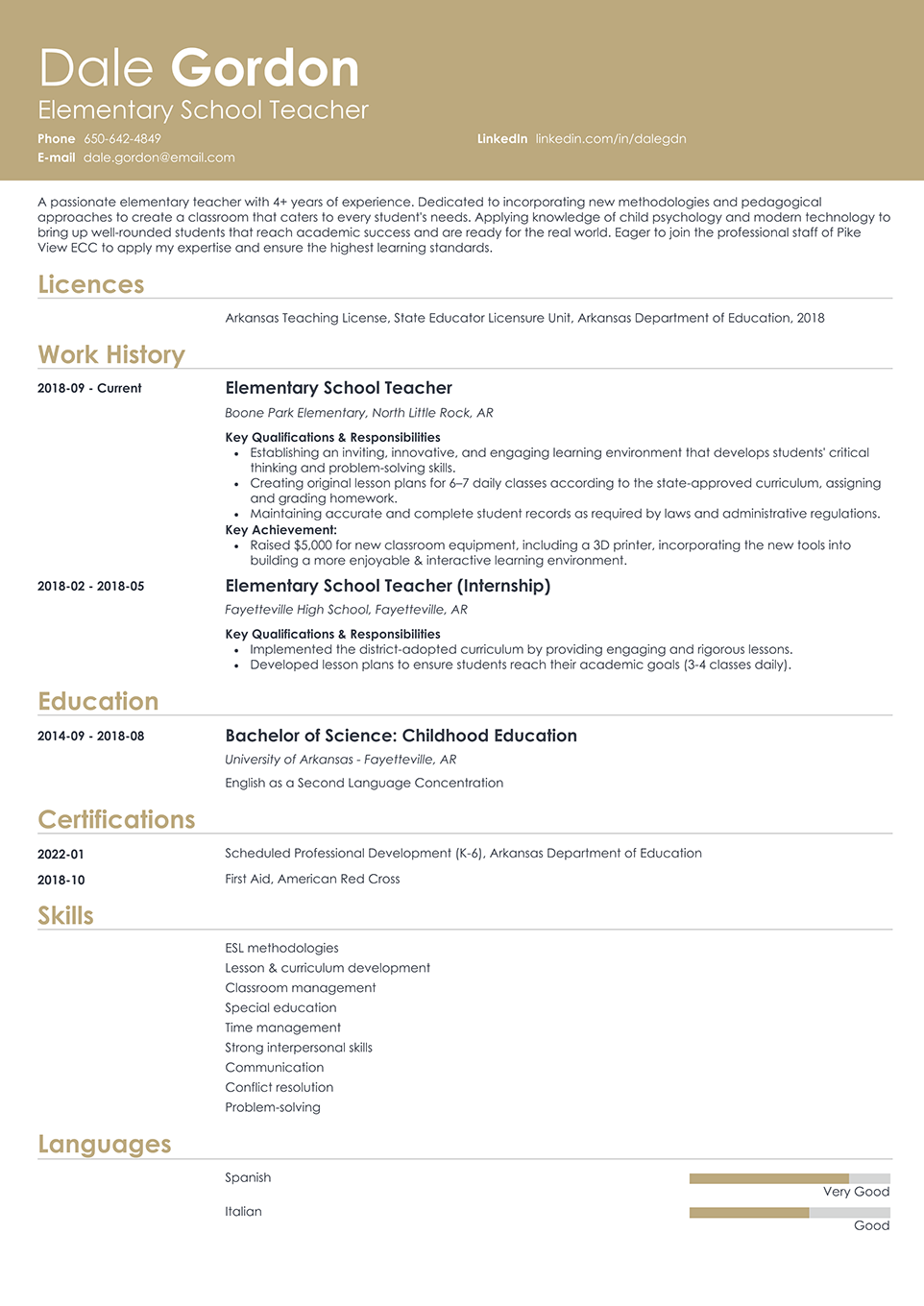 Influx resume template