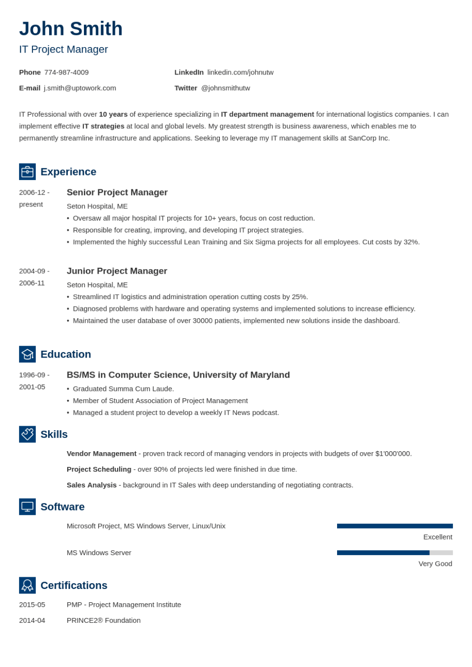 Professional Resume Template Newcast